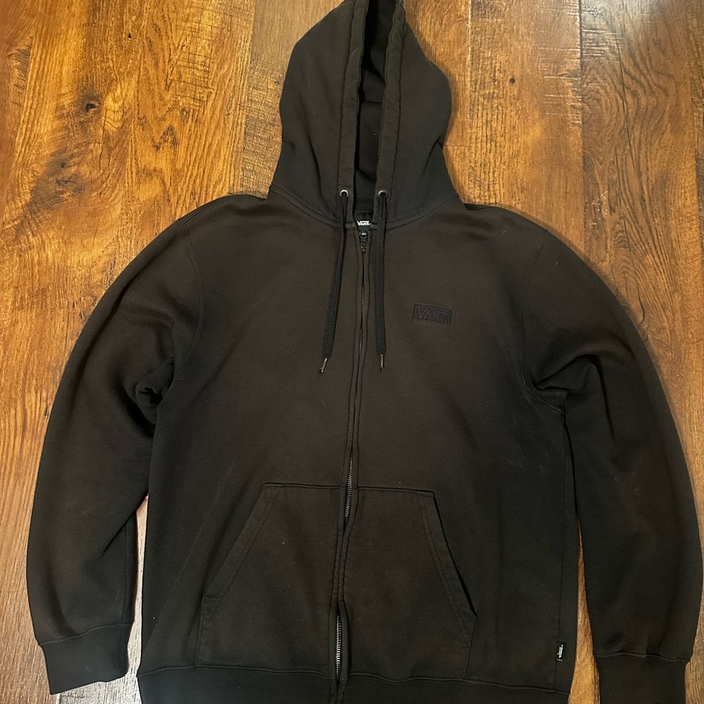 Vans Men's Black Zip-Up Hoodie